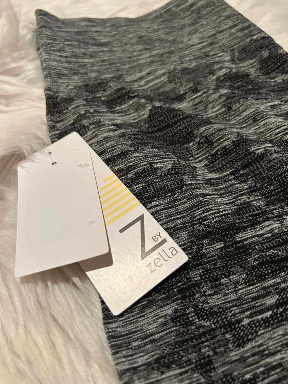Zella Black & Gray Marled Performance Leggings